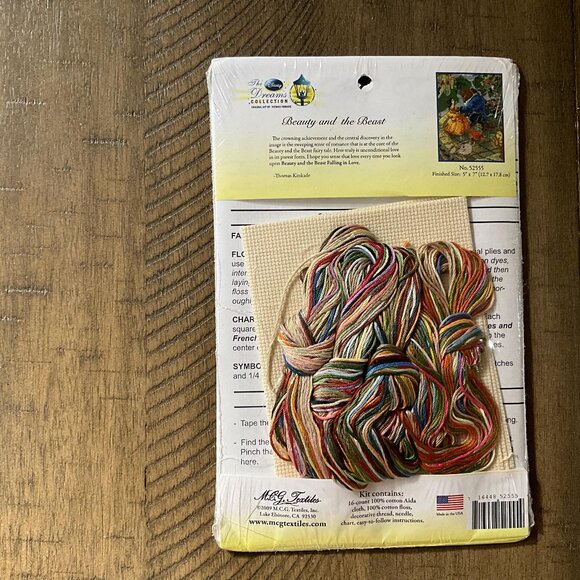 Disney Dreams Collection  Beauty & The Beast Falling In Love Cross Stitch Kit - Picture 2 of 2